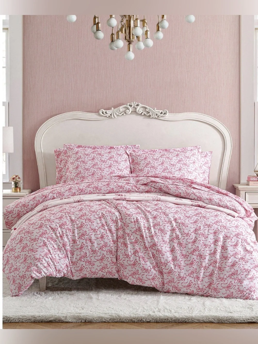 Betsey Johnson Ballet Bows 3-Pc. Duvet Cover Set, King